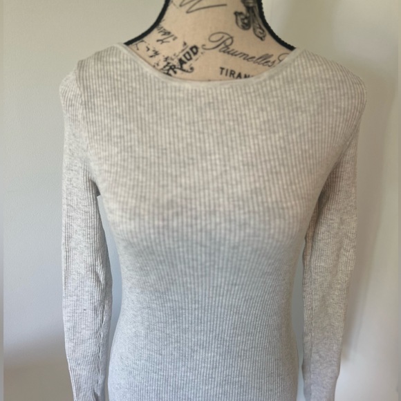 Grey Ribbed Midi Dynamite Dress - Picture 5 of 5